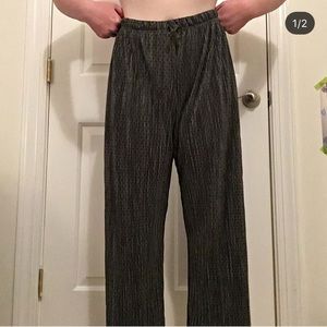 Crinkle polka dot pants